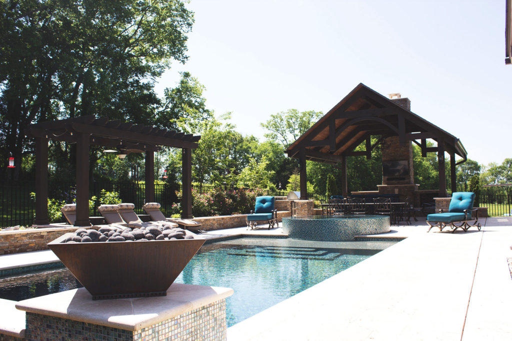 Custom built pavilion for Nashville home. Contact Lotus Building Group for your custom home renovations and additions in Tennessee.