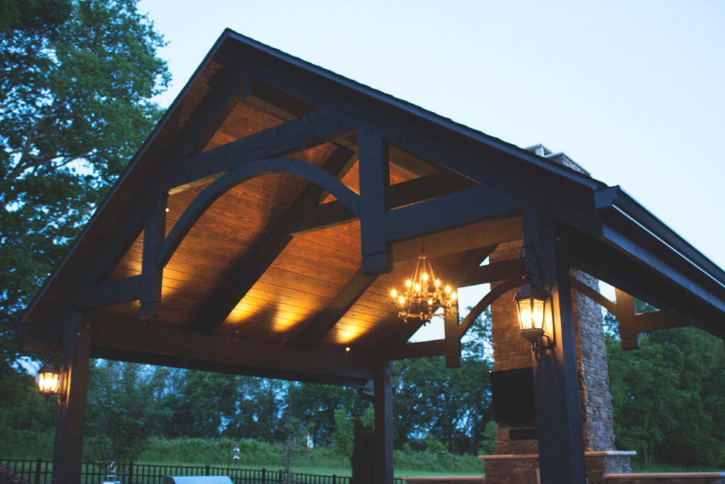 Custom built pavilion for Nashville home. Contact Lotus Building Group for your custom home renovations and additions in Tennessee.