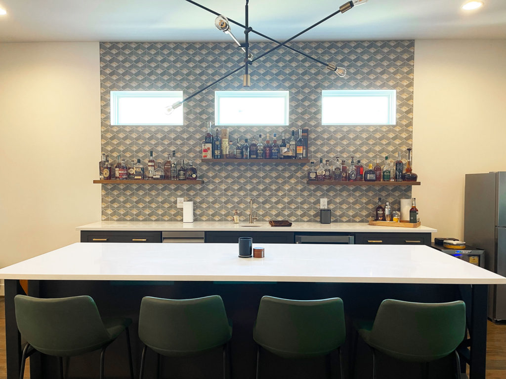 Residential renovation project featuring a home bar. Contact Lotus Building Group as your home renovation contractor in Nashville, TN.